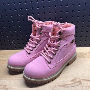 Lugz Bubblegum Pink Size 7 Work Boots Mantle-Hi Top  Slip Resistant